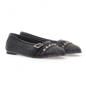 A.S.98 Jayla flat shoes Ženske Crne | SRB-349JKUXST