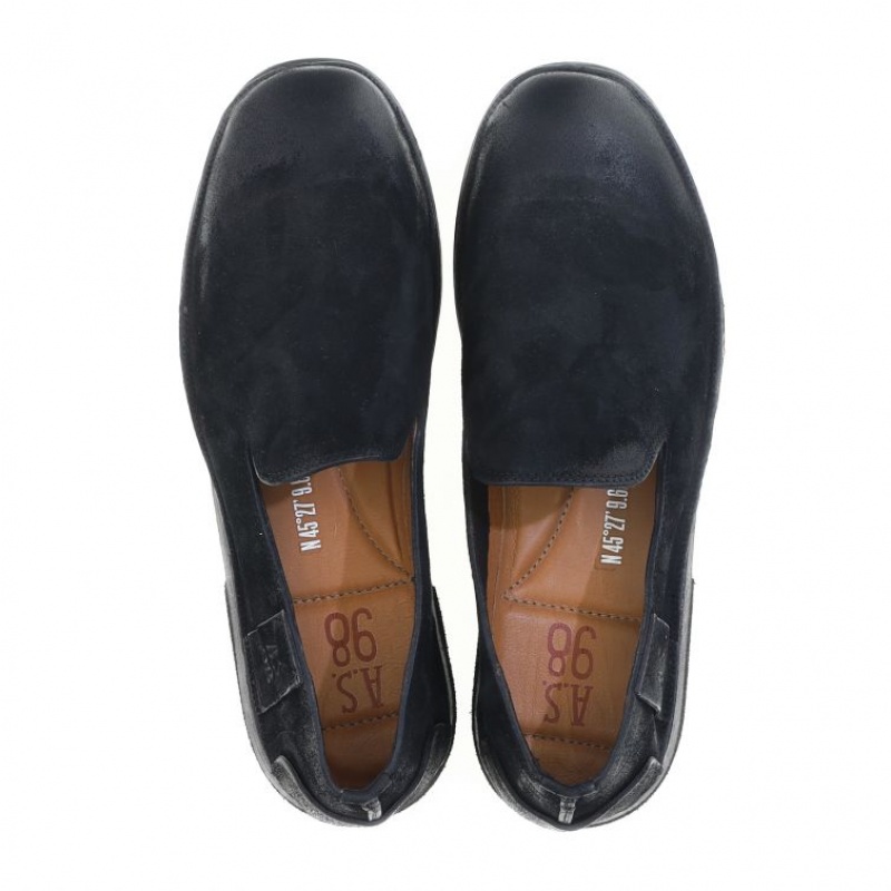 A.S.98 Alberic flat shoes Muške Crne | SRB-976QEXNGY