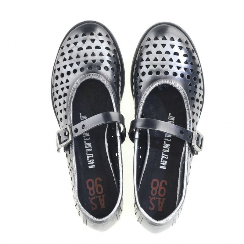 A.S.98 Jacaline flat shoes Ženske Titanium | SRB-487RDHPGO