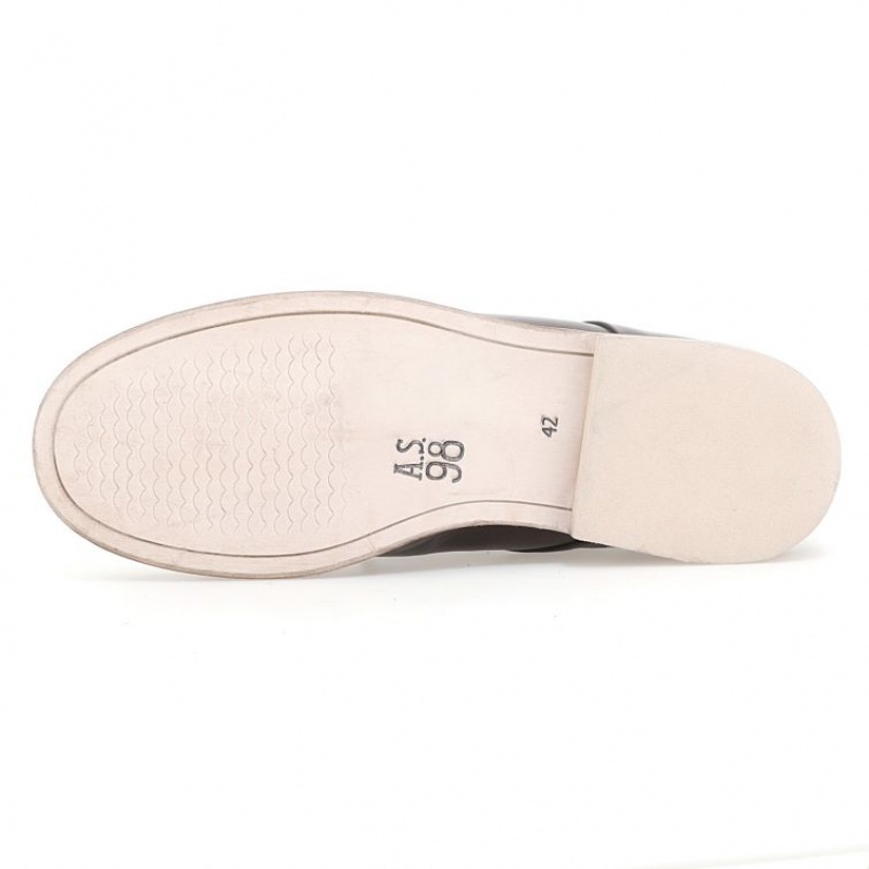 A.S.98 Oberon flat shoes Muške Crne | SRB-420IAOVKN